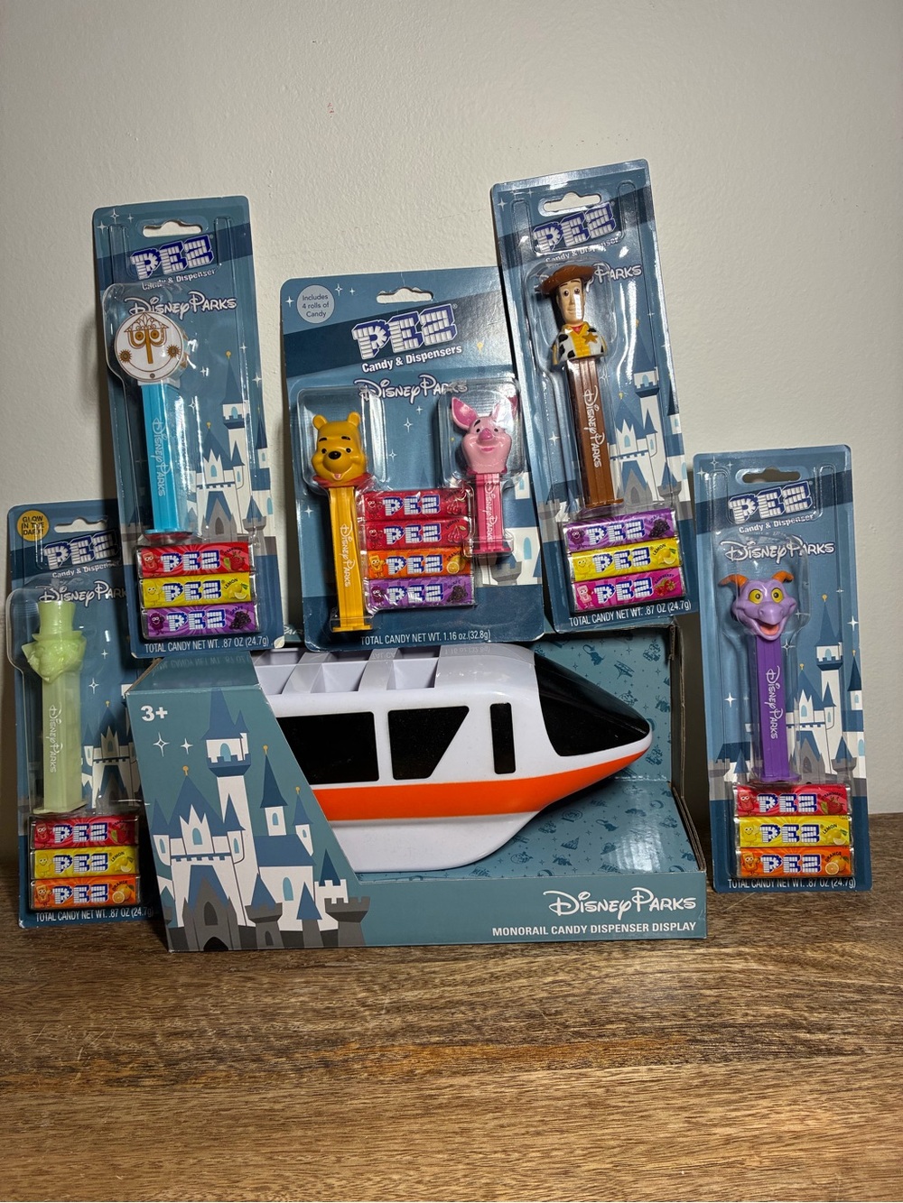 Disney Parks Monorail Pez Holder Bundle